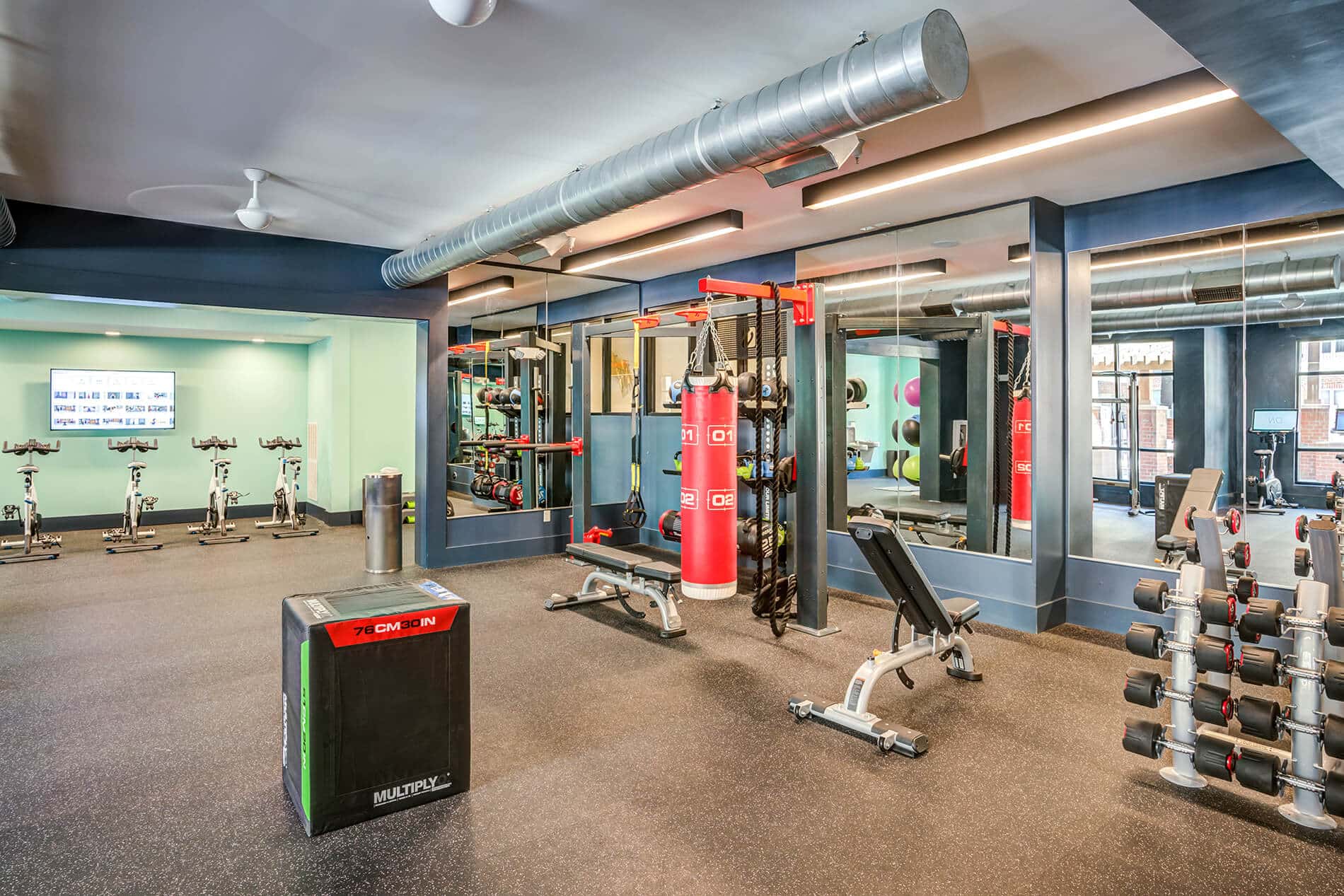 fitness center 2 - signature 1505 luxury off campus apartments near north carolina state university ncsu in raleigh north carolina