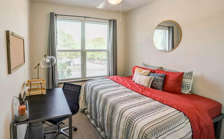 bedroom 3 signature 1505 luxury off campus apartments near north carolina state university ncsu in raleigh north carolina