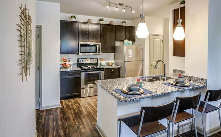 kitchen signature 1505 luxury off campus apartments near north carolina state university ncsu in raleigh north carolina