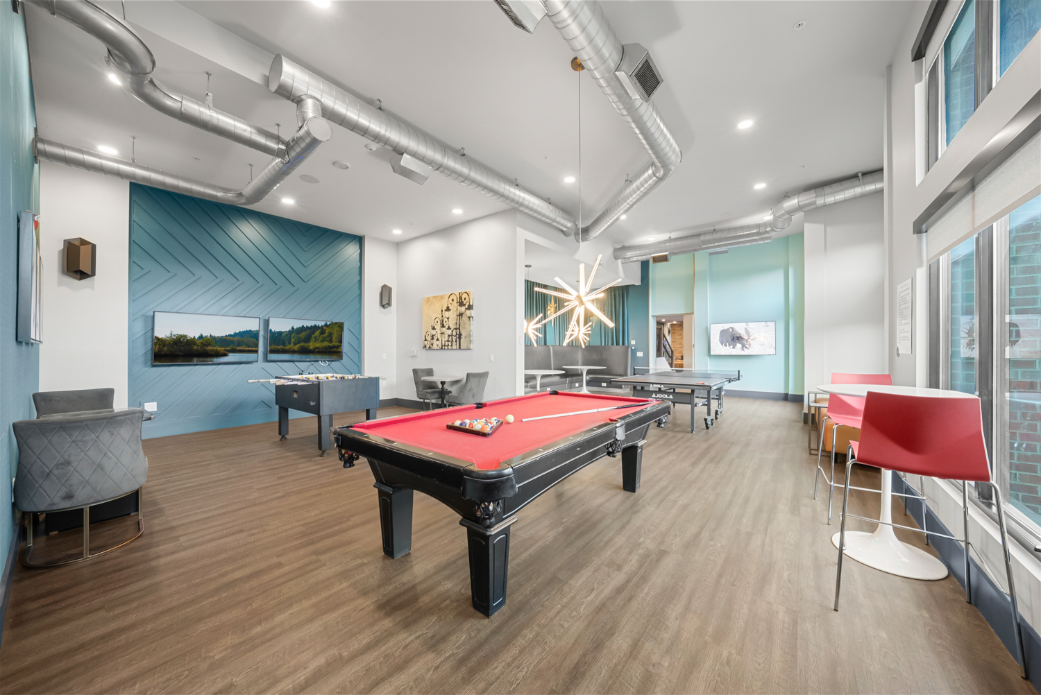 signature 1505 apartments near nc state university game room