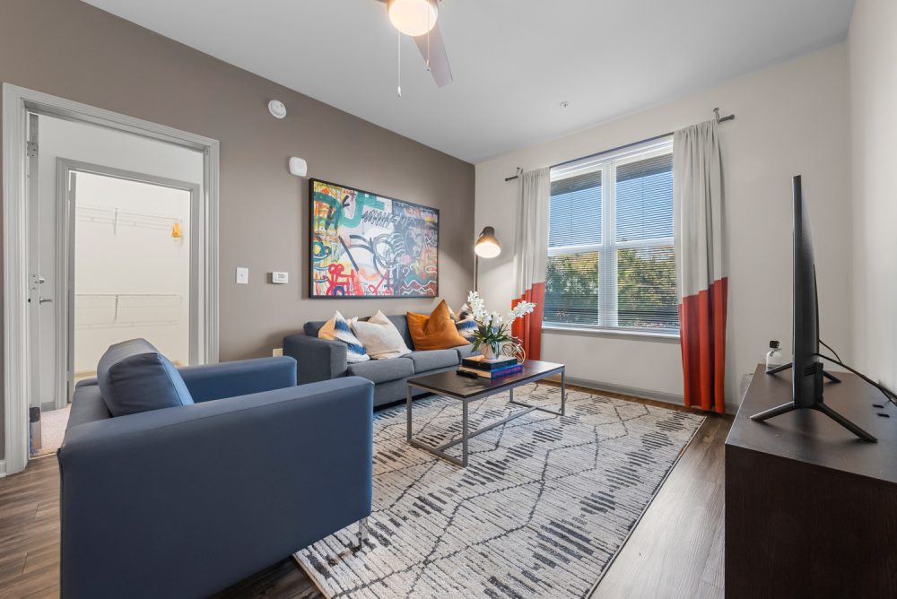 signature 1505 apartments near nc state university living room