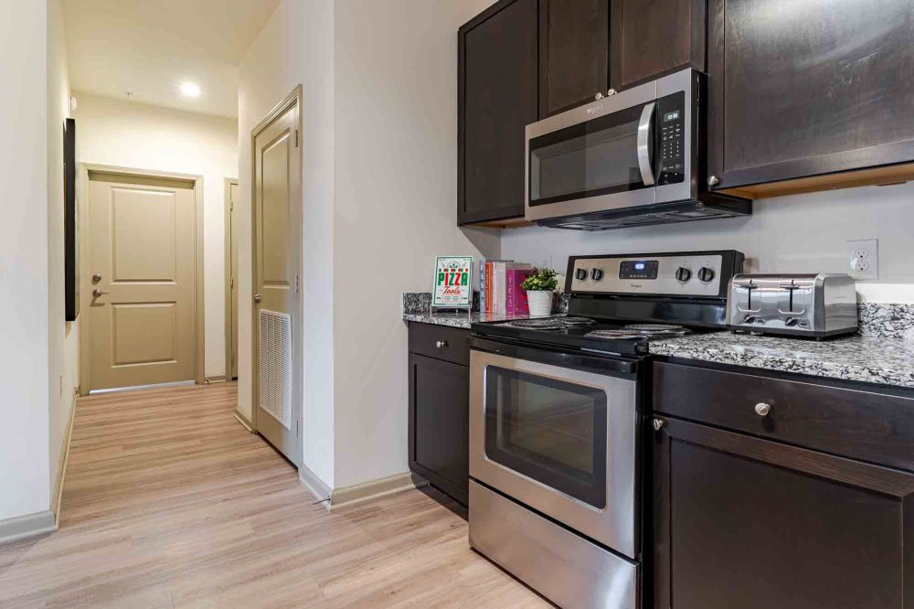 signature 1505 apartments near nc state kitchen stainless steel appliances